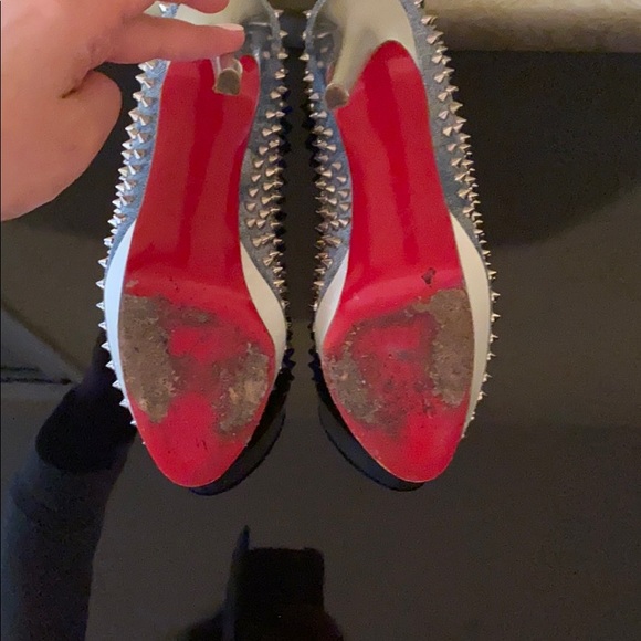 Christian Louboutin spiked denim heels - Picture 4 of 5